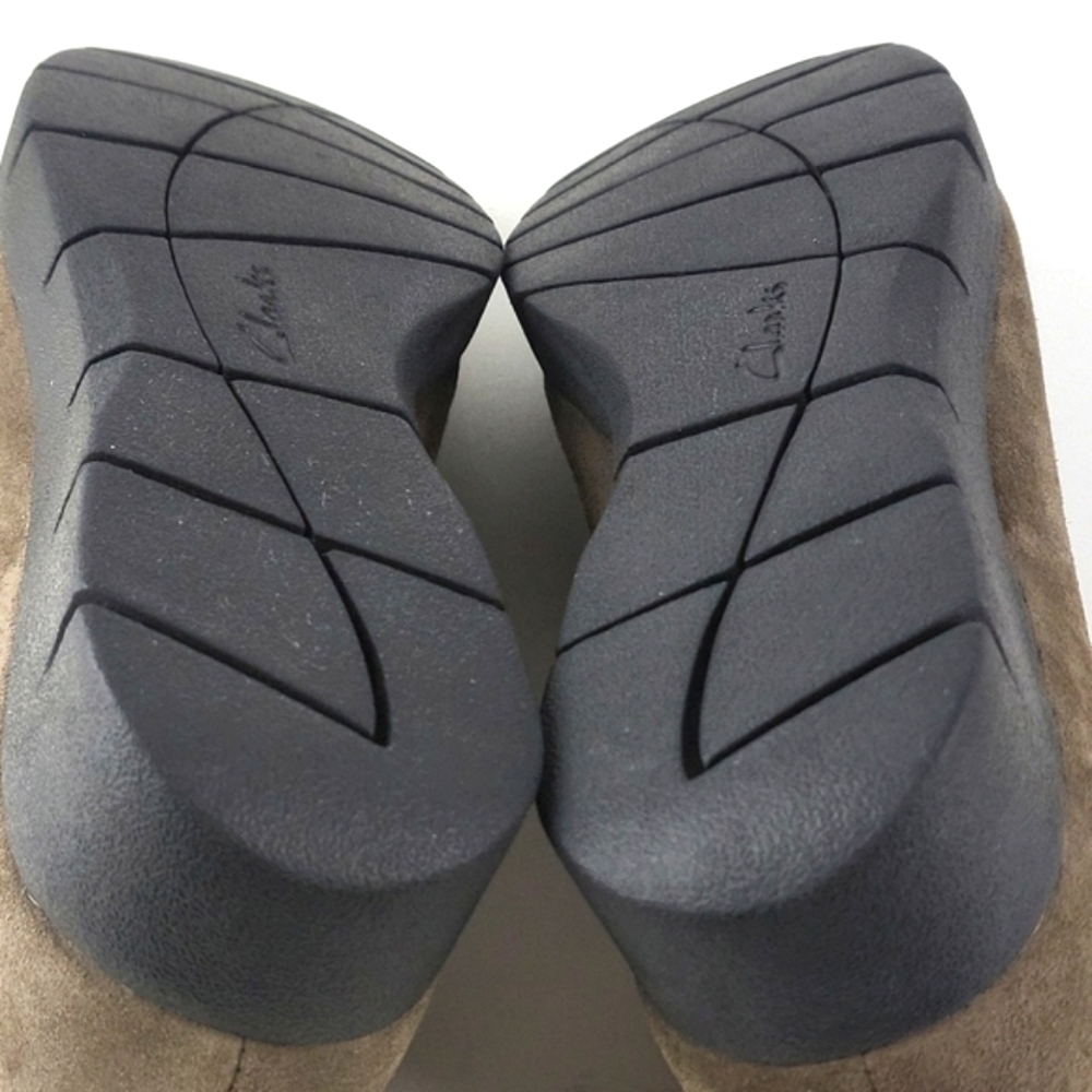 Clarks Artisan Daelyn Hill Suede Leather  Tan & Black Platform Low Wedge… - Picture 11 of 16